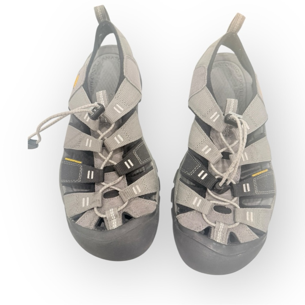 KEEN Men's Newport H2 Waterproof Sandals Grey Black Yellow Size 10 hiking - Picture 4 of 10